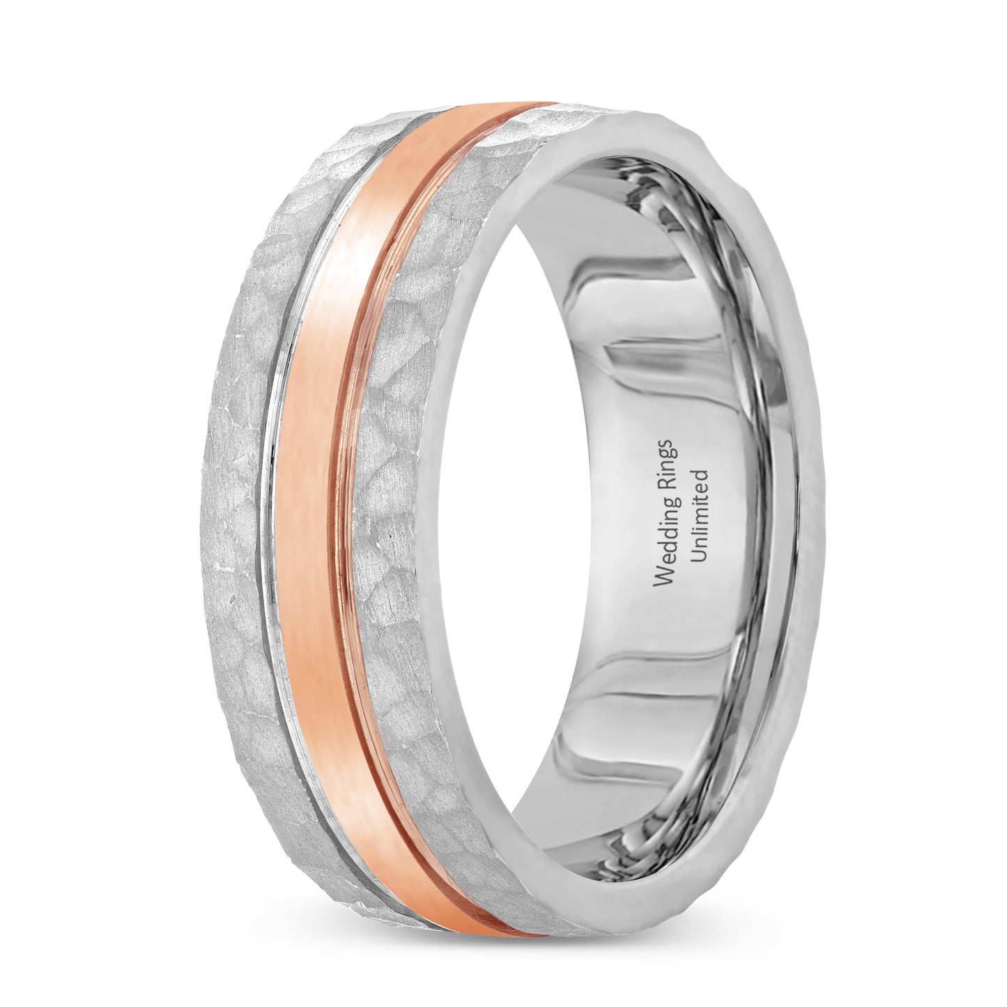 14K Two Tone Wedding Band -PN00045