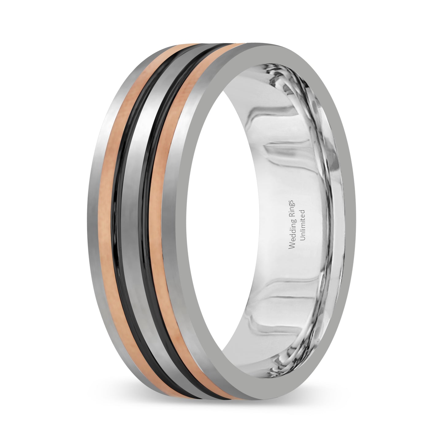 14K Two Tone Wedding Band -PN00046