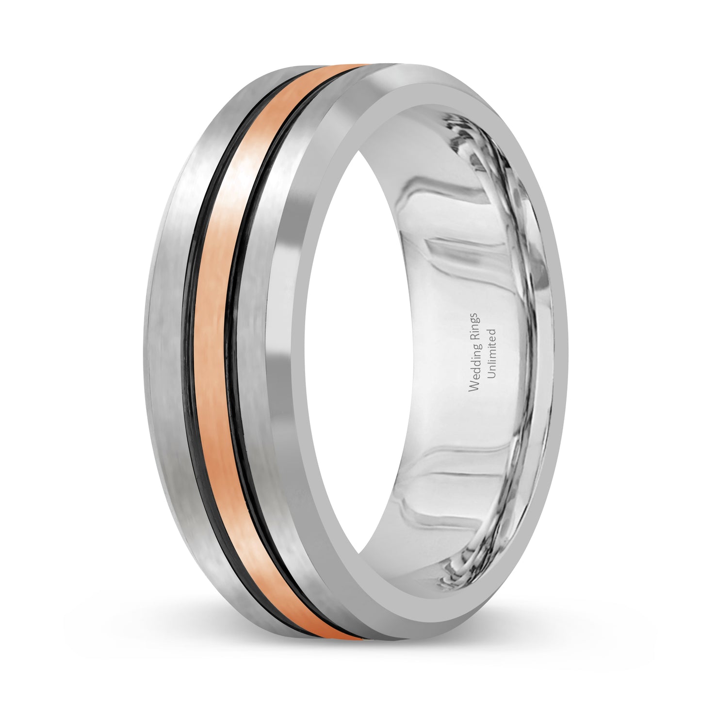 14K Two Tone Wedding Band -PN00029