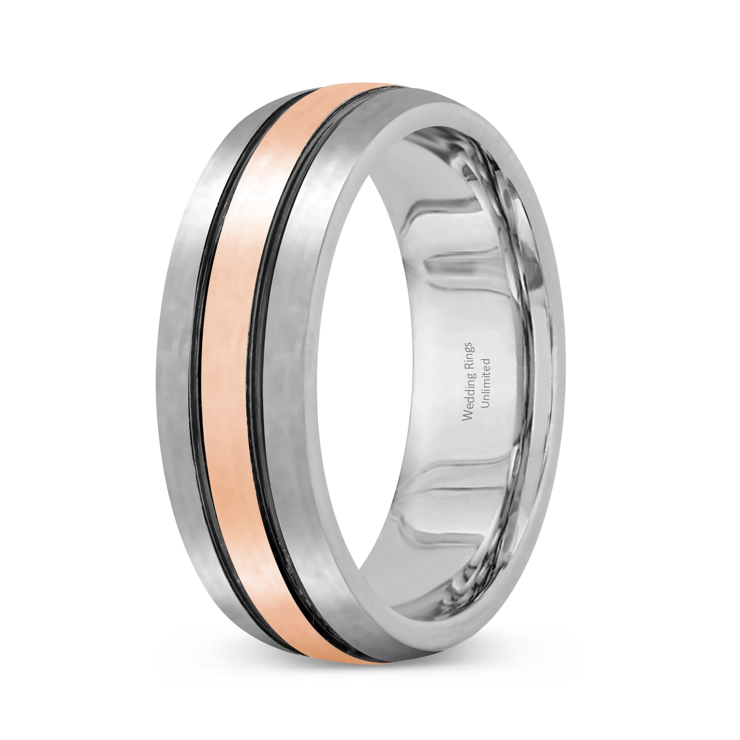 14K Two Tone Wedding Band -PN00031