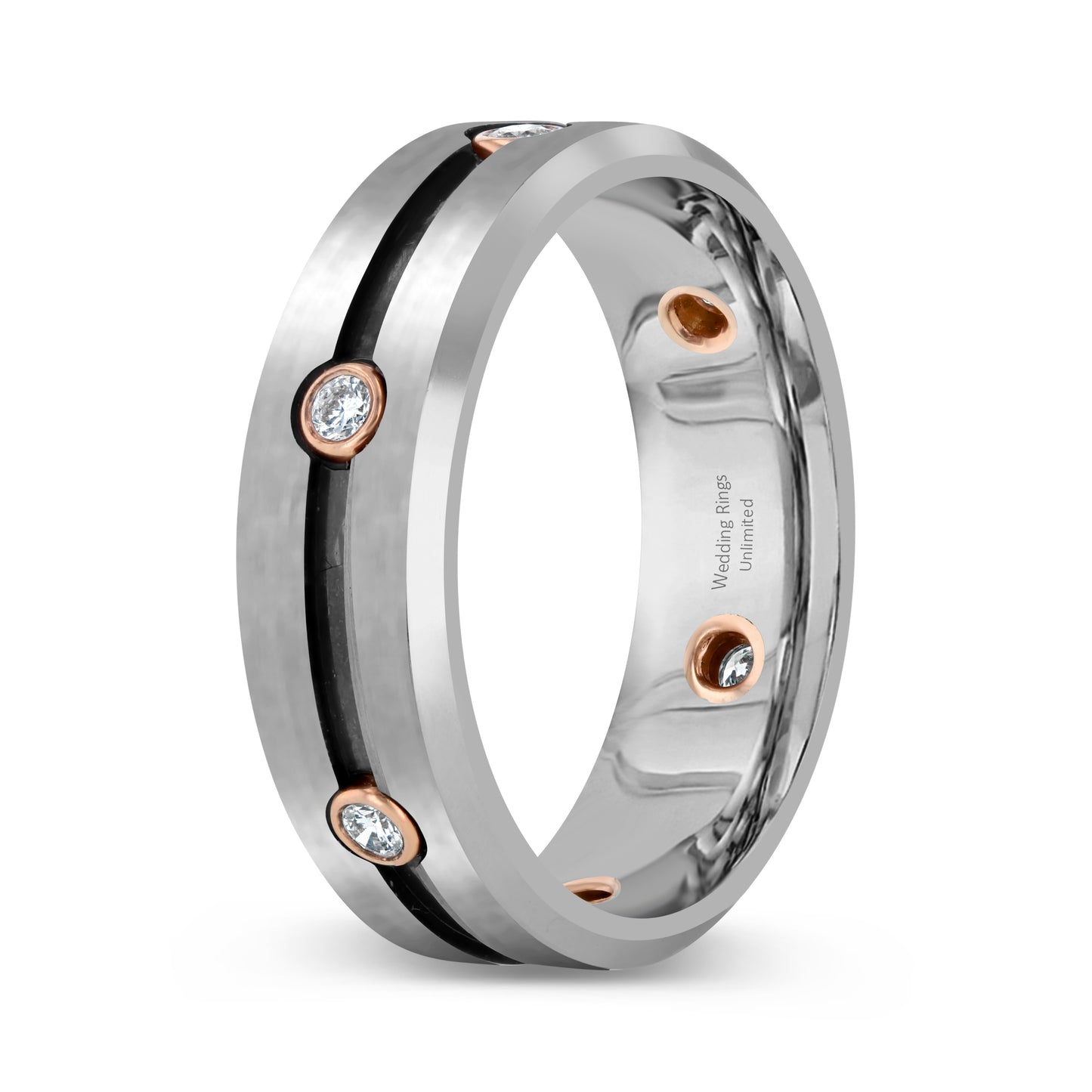 14K Gray Gold Wedding Band -PN00002