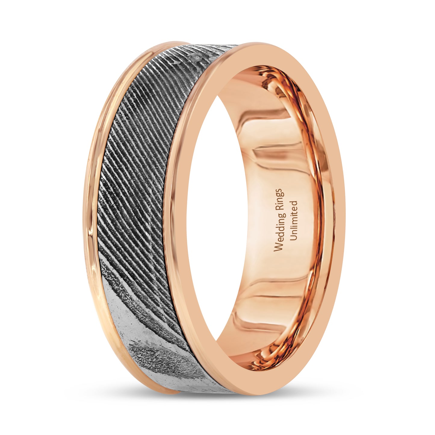 14K Two Tone Wedding Band -PN00037