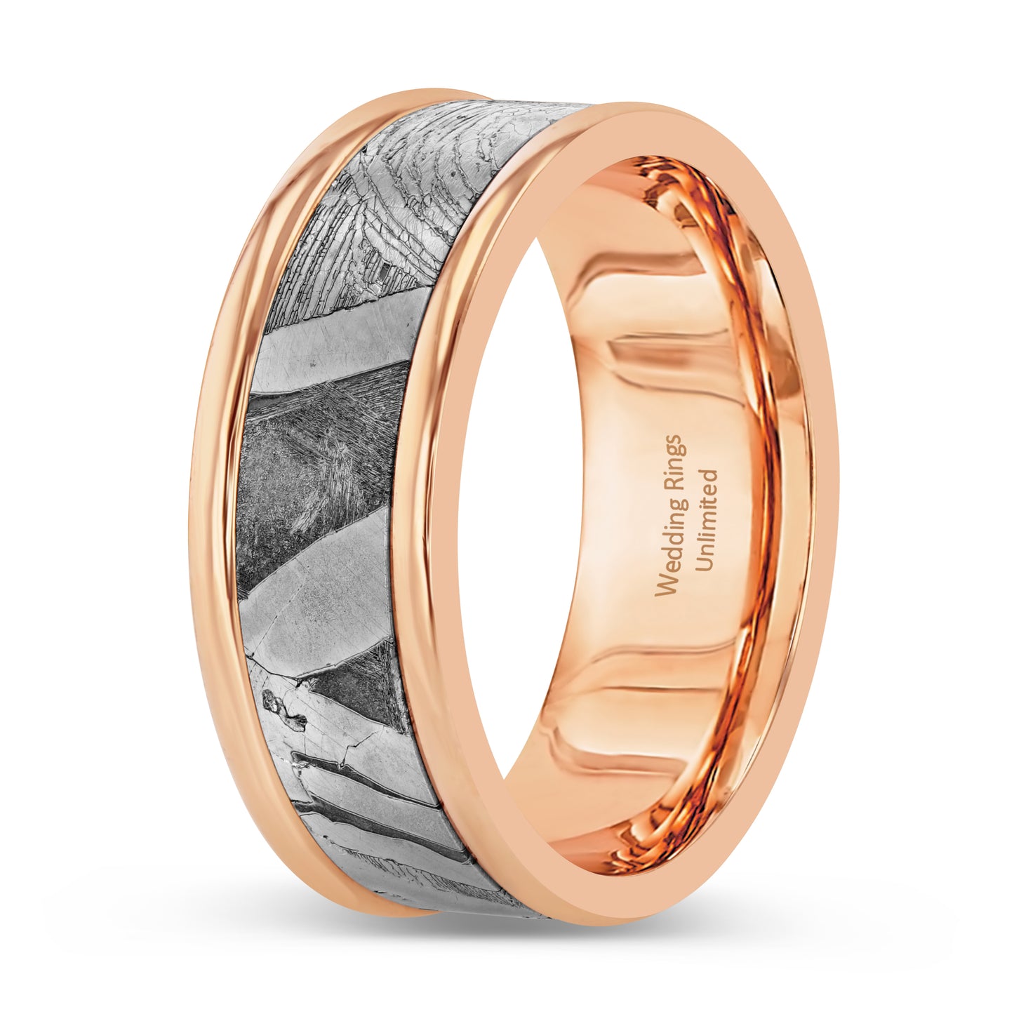 14K Two Tone Wedding Band -PN00041