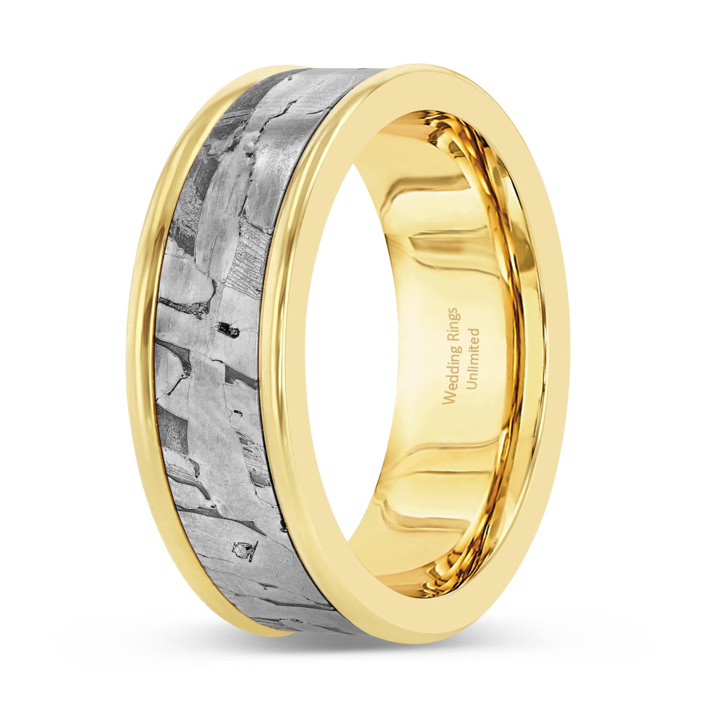14K Two Tone Wedding Band -PN00040