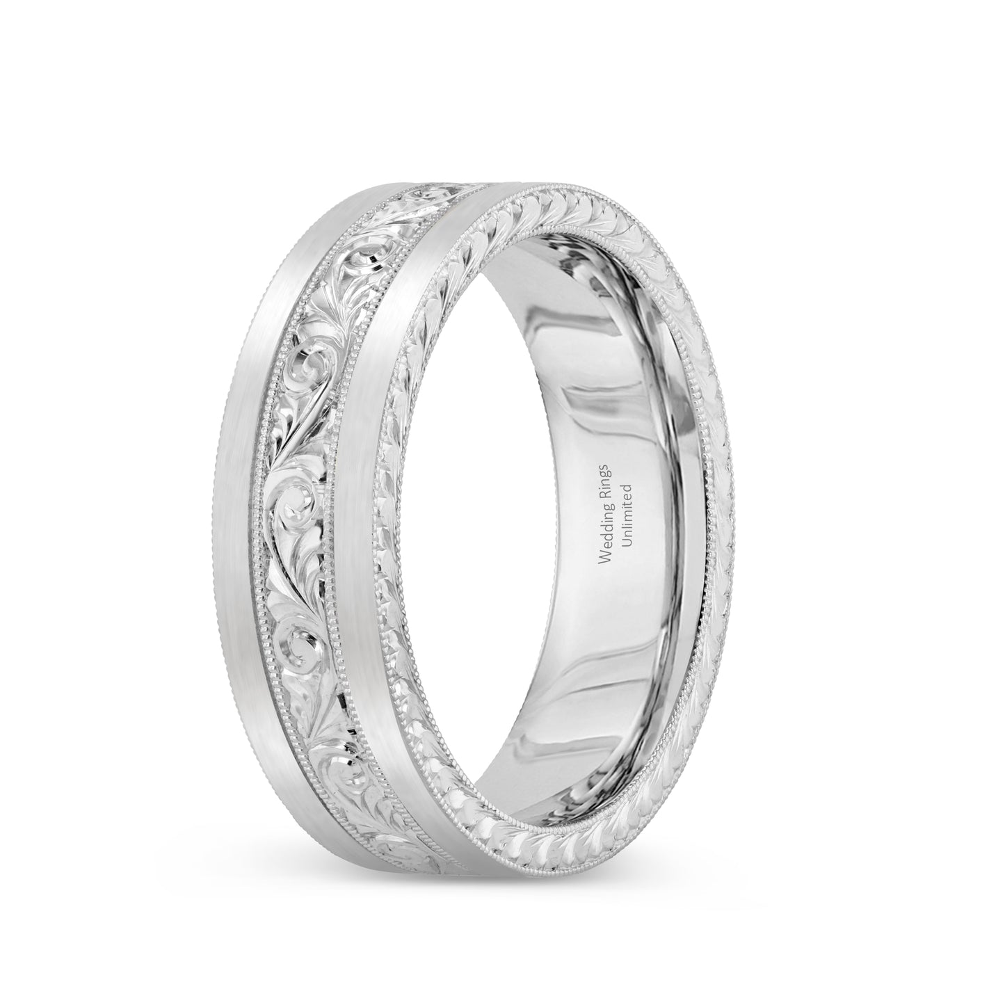 14K White Gold Wedding Band PN00687