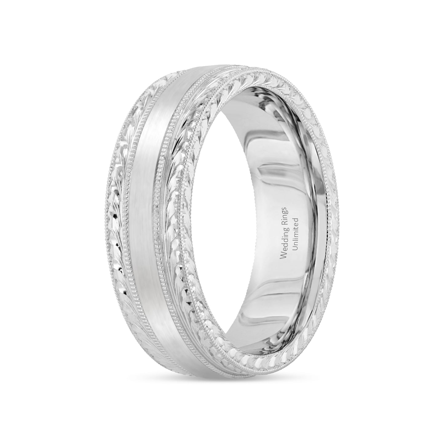 14K White Gold Wedding Band PN00688