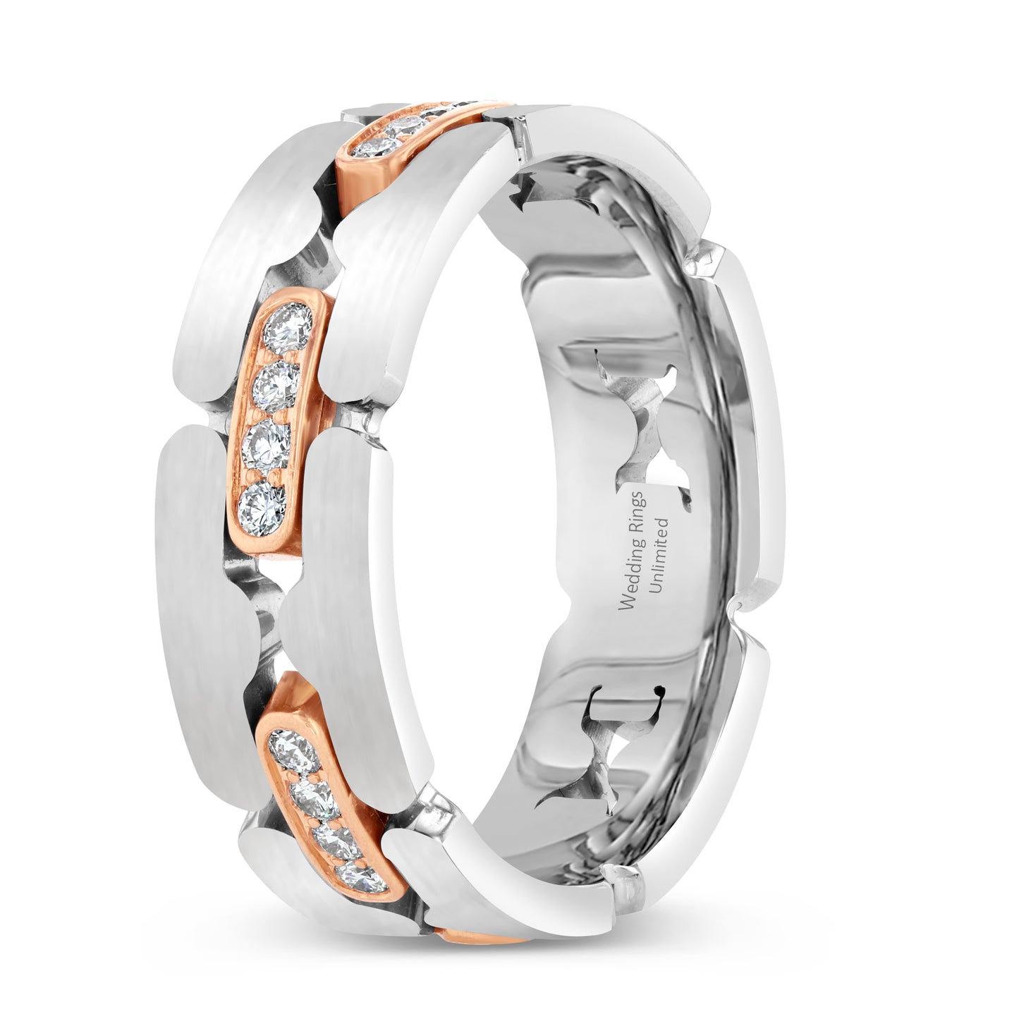 14K Two Tone Wedding Band --PN00032