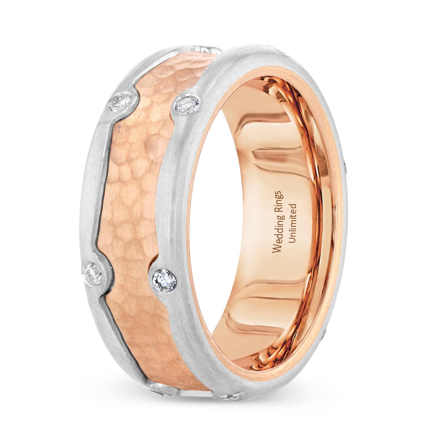 14K Two Tone Wedding Band -PN00031