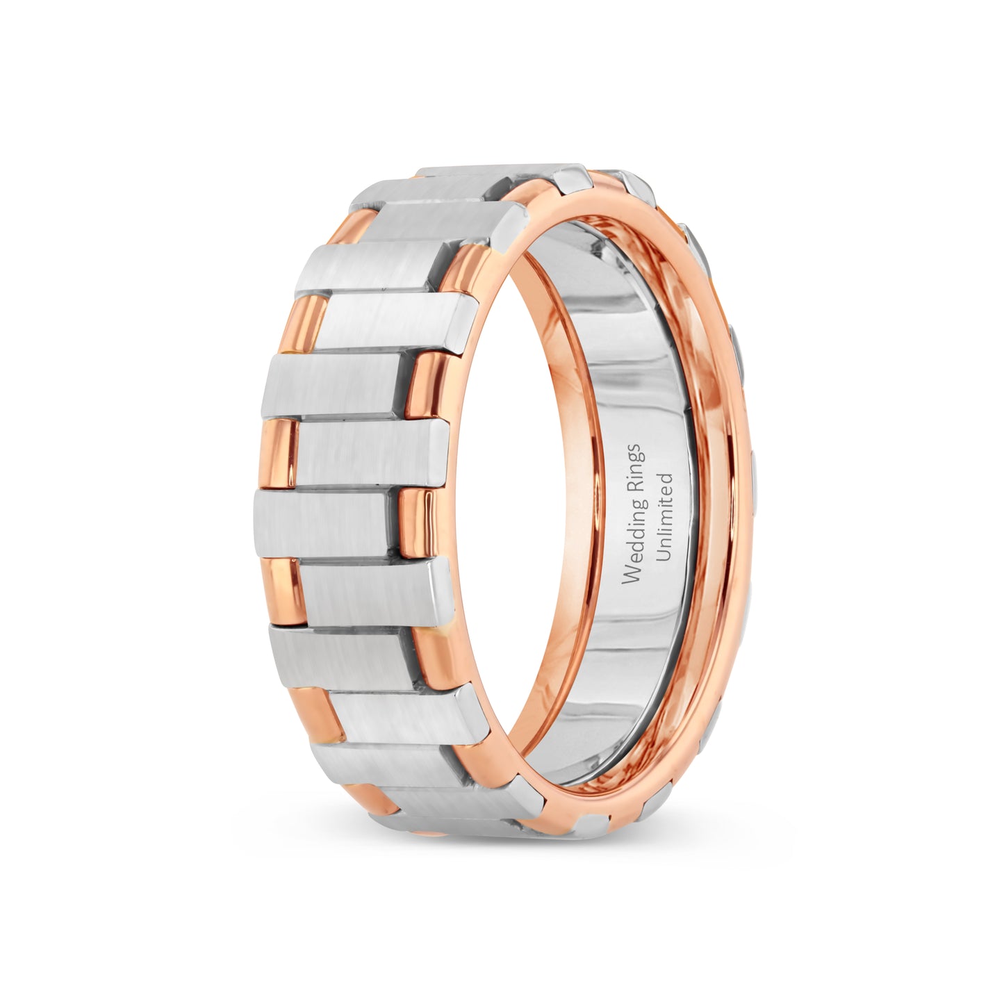 14K Two Tone Wedding Band --PN00036