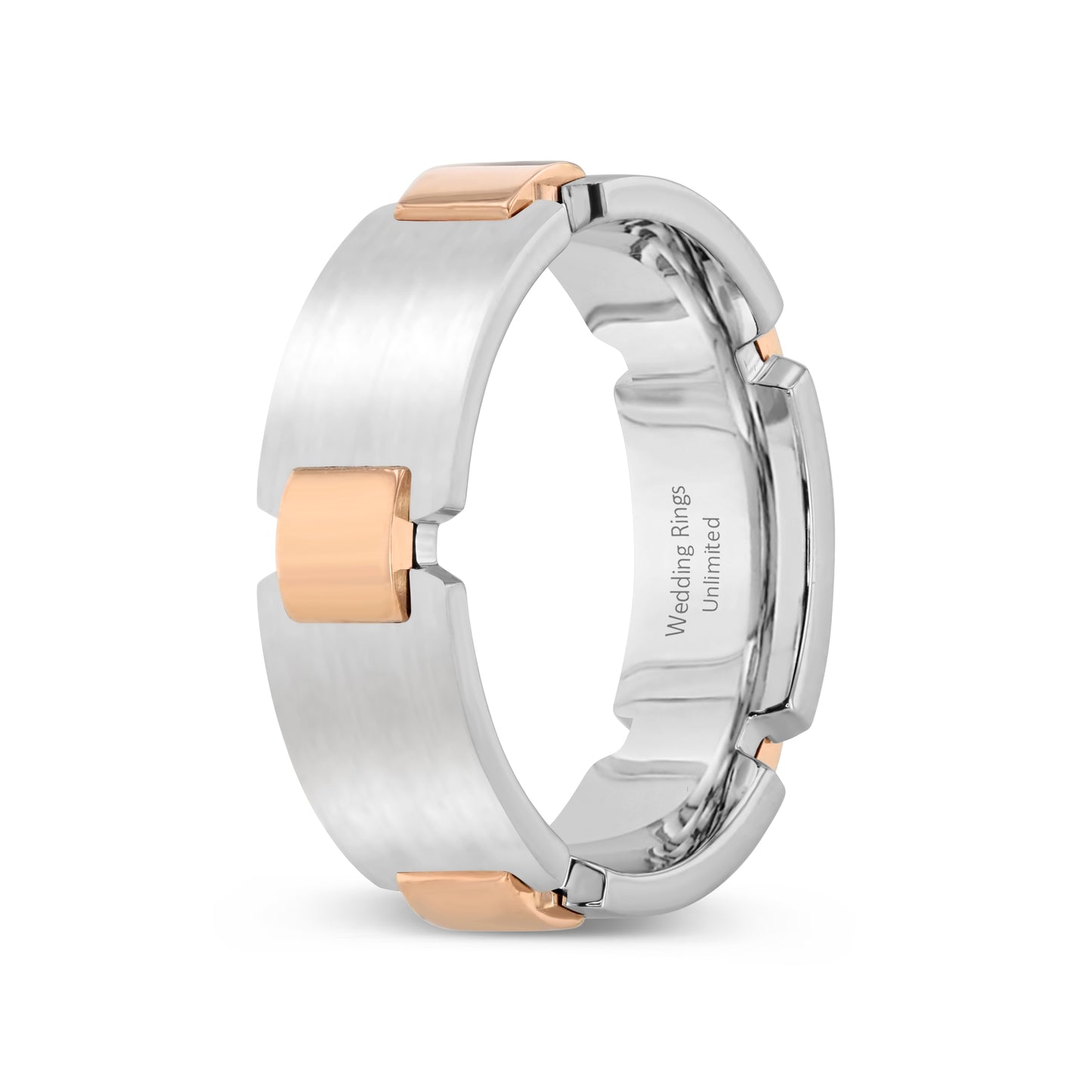 14K Two Tone Wedding Band --PN00035