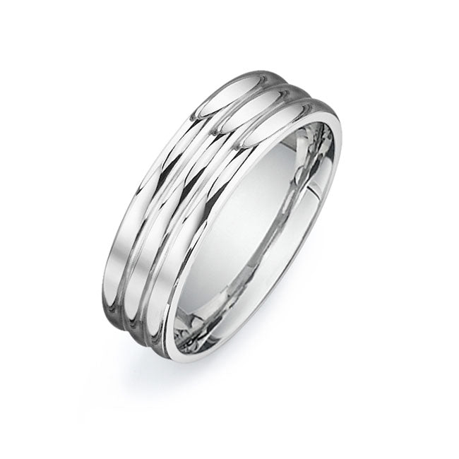 14K White Gold Wedding Band -PN00187