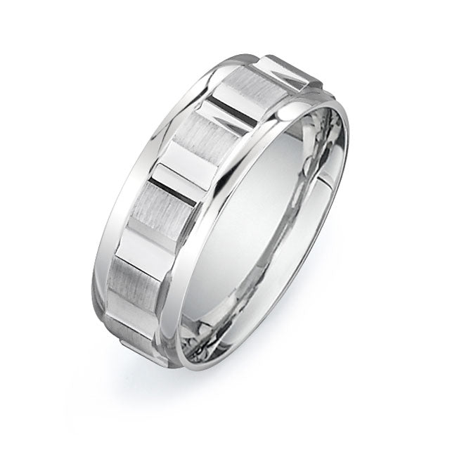 14K White Gold Wedding Band -PN00160