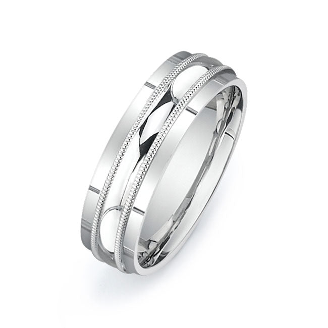 14K White Gold Wedding Band PN00546
