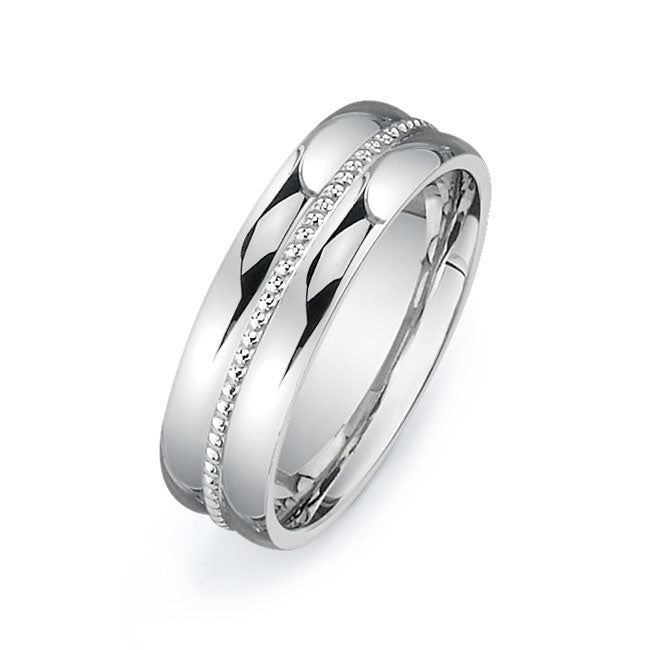 14K White Gold Wedding Band -PN00157