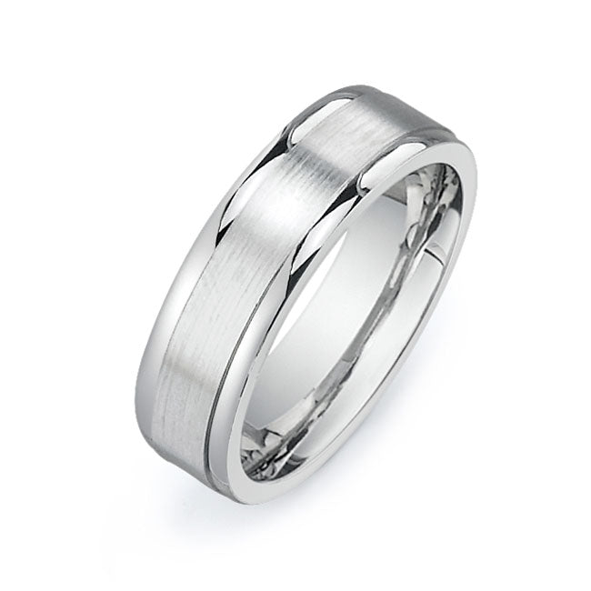 14K White Gold Wedding Band -PN00138
