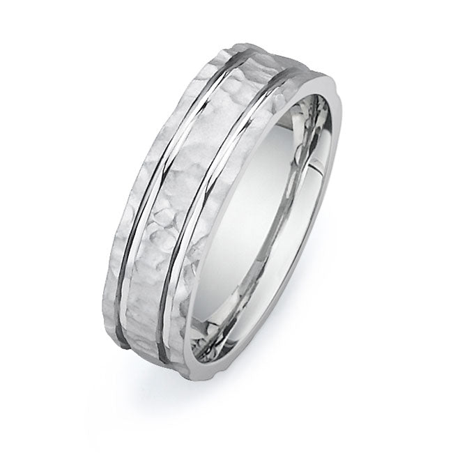 14K White Gold Wedding Band -PN00067