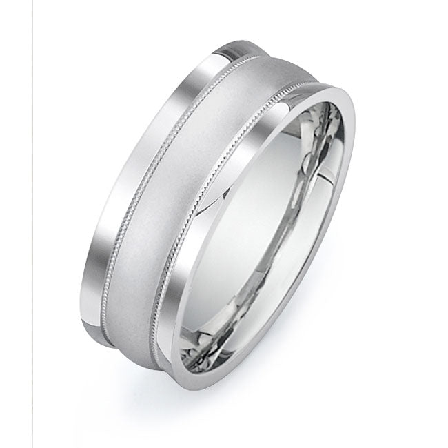 14K White Gold Wedding Band -PN00144