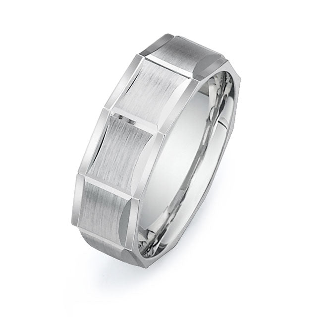 14K White Gold Wedding Band-PN00086