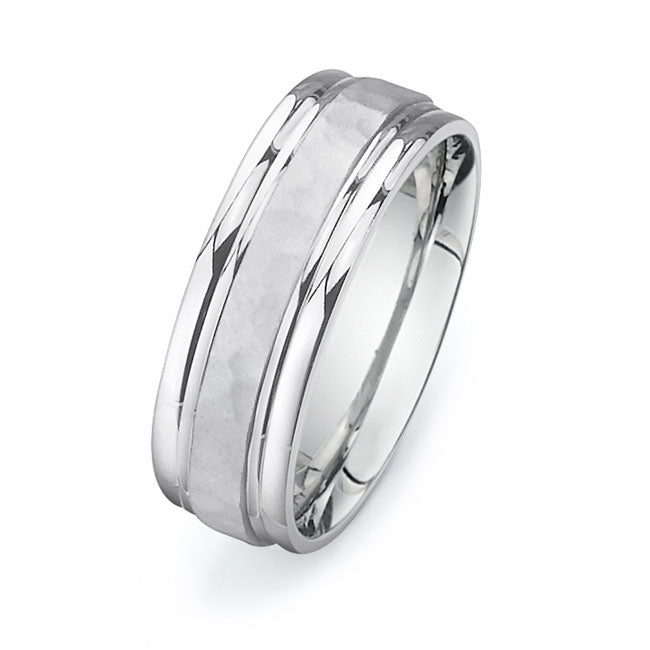 14K White Gold Wedding Band -PN00184