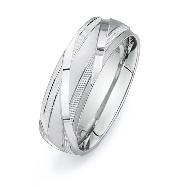 14K White Gold Wedding Band -PN00150