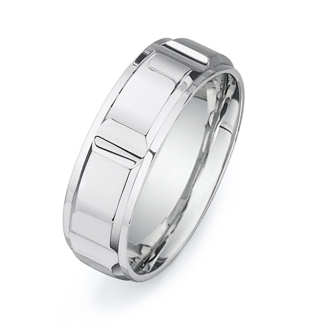 14K White Gold Wedding Band -PN00133