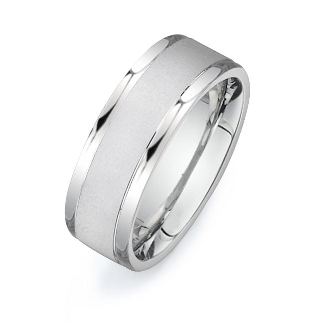 14K White Gold Wedding Band -PN00134