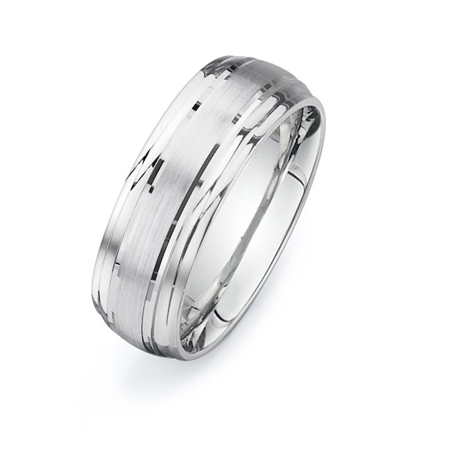 14K White Gold Wedding Band -PN00103