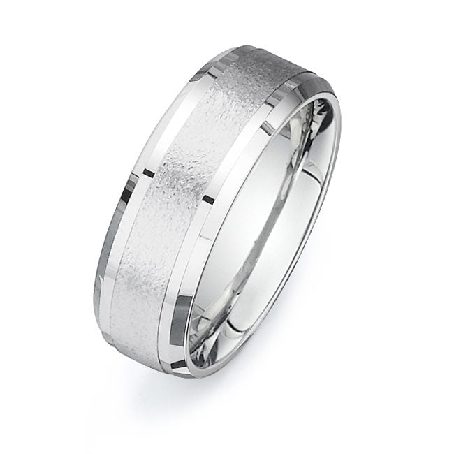 14K White Gold Wedding Band -PN00185