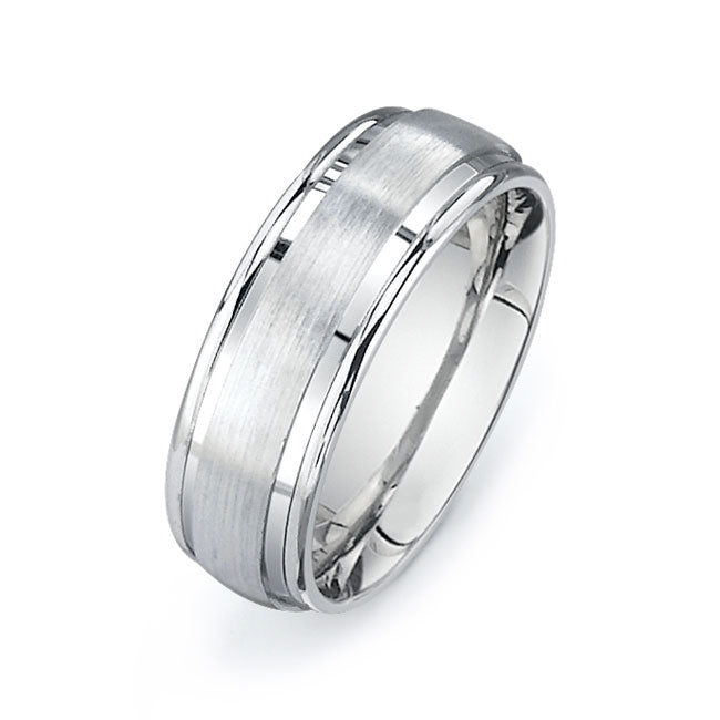 14K White Gold Wedding Band -PN00135