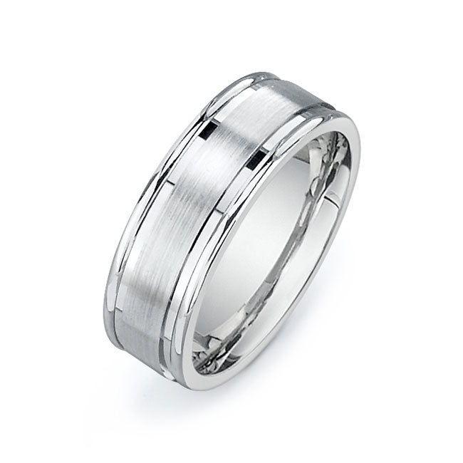 14K White Gold Wedding Band-PN00084