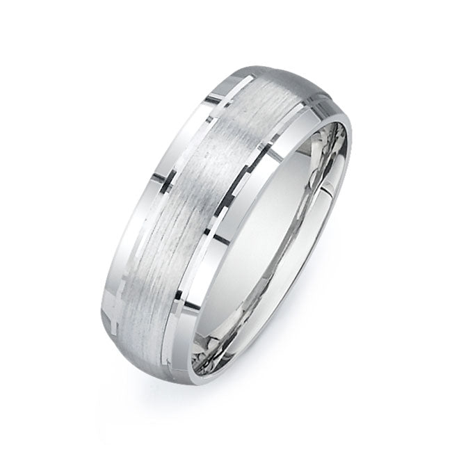 14K White Gold Wedding Band -PN00072