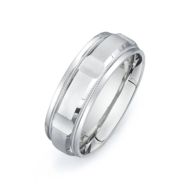 14K White Gold Wedding Band -PN00154