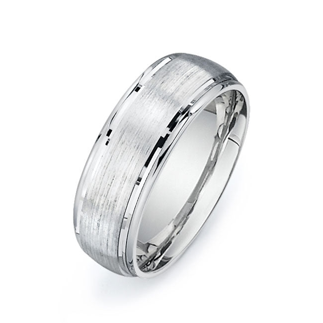 14K White Gold Wedding Band -PN00093