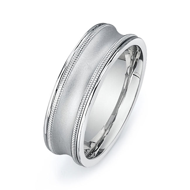 14K White Gold Wedding Band -PN00200