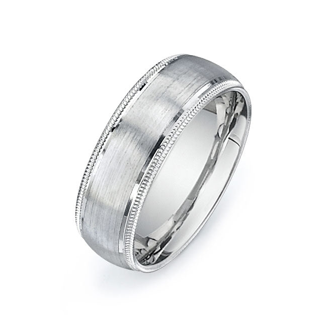 14K White Gold Wedding Band -PN00169