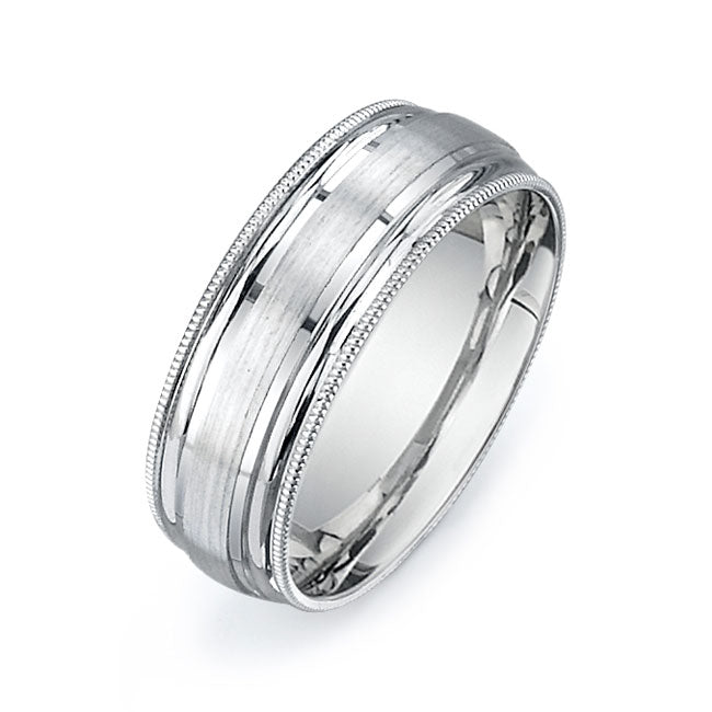 14K White Gold Wedding Band -PN00171