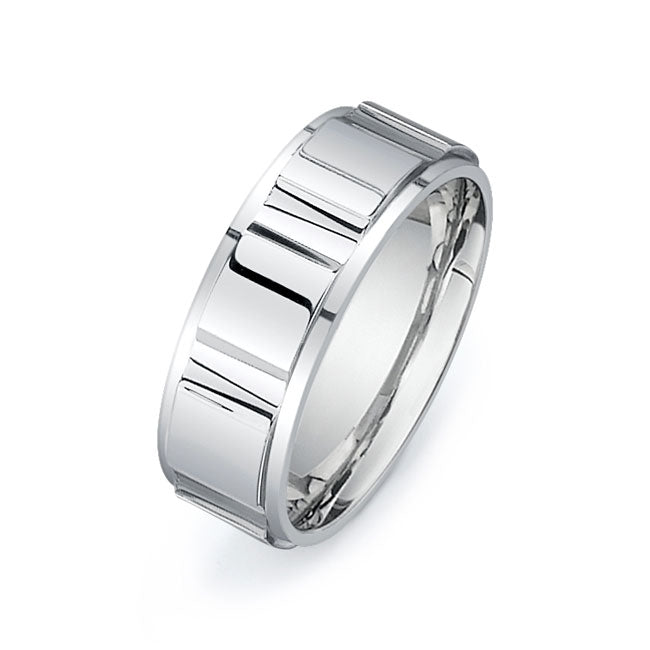 14K White Gold Wedding Band -PN00170