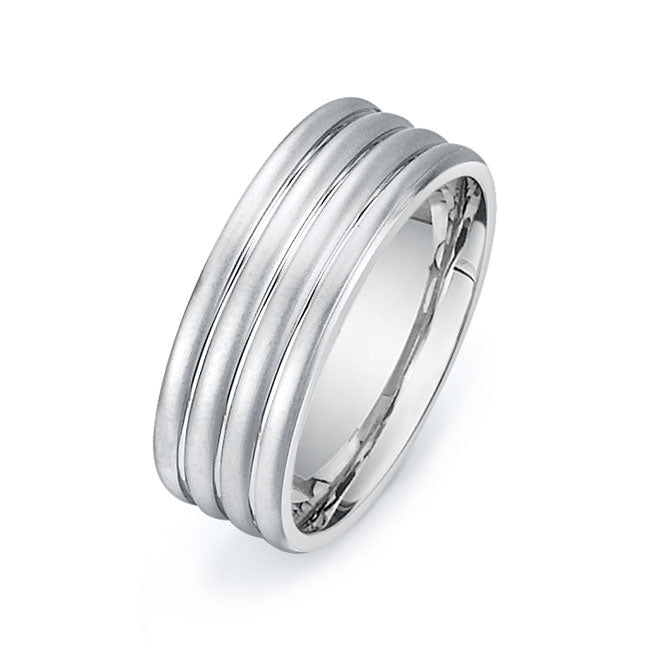 14K White Gold Wedding Band -PN00195