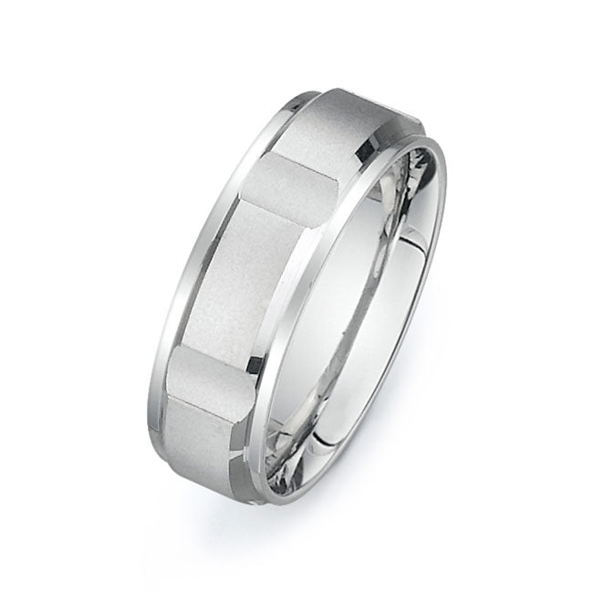 14K White Gold Wedding Band -PN00163