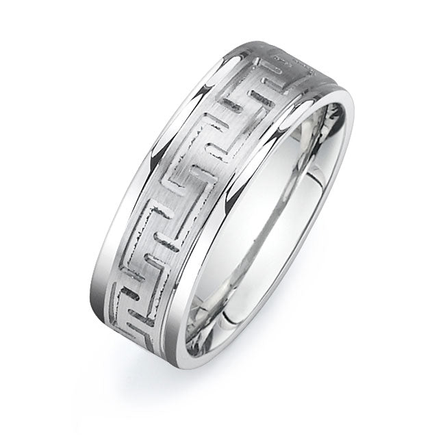 14K White Gold Wedding Band -PN00198