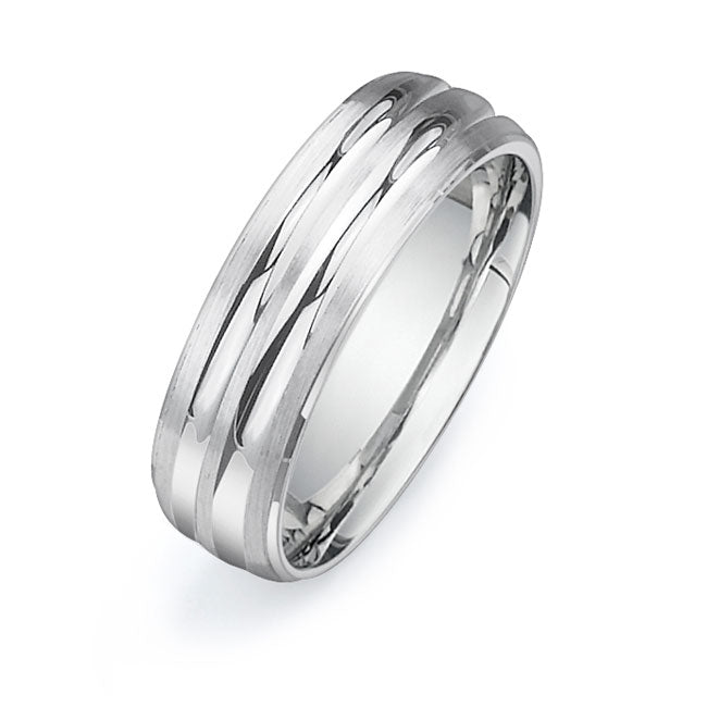 14K White Gold Wedding Band -PN00183