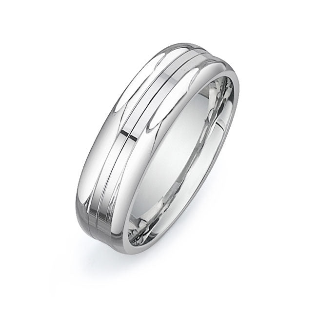14K White Gold Wedding Band -PN00172
