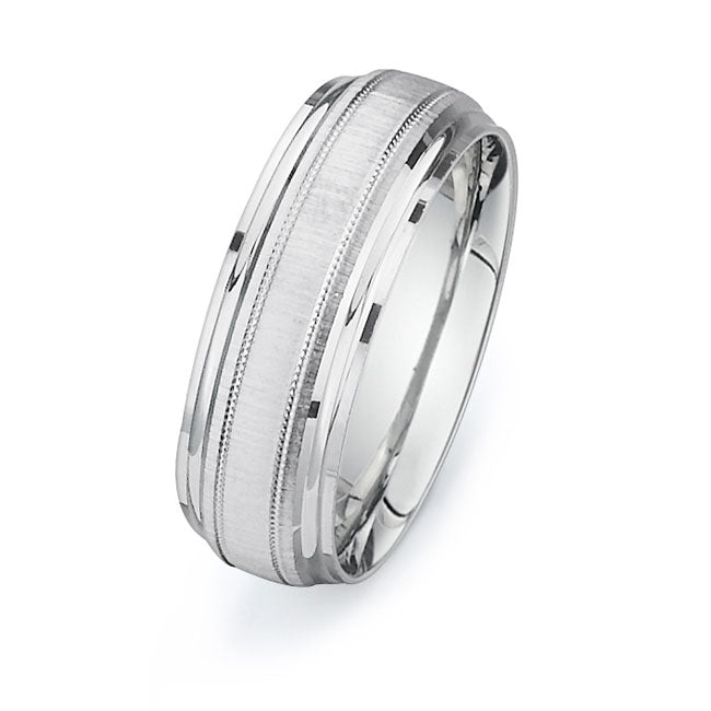 14K White Gold Wedding Band -PN00164