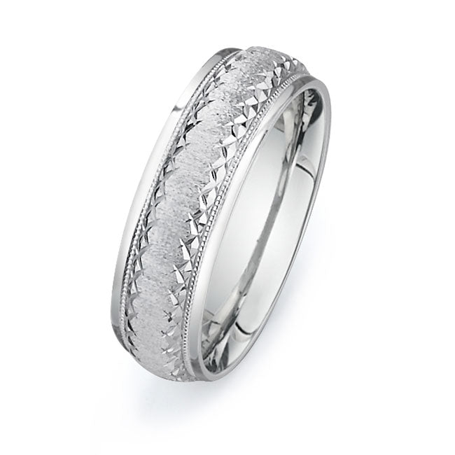 14K White Gold Wedding Band PN00423