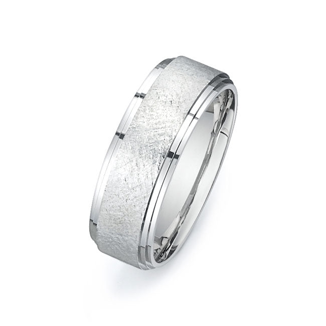 14K White Gold Wedding Band PN00505
