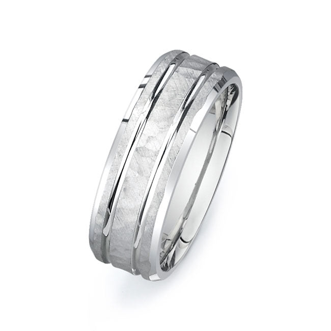 14K White Gold Wedding Band PN00382