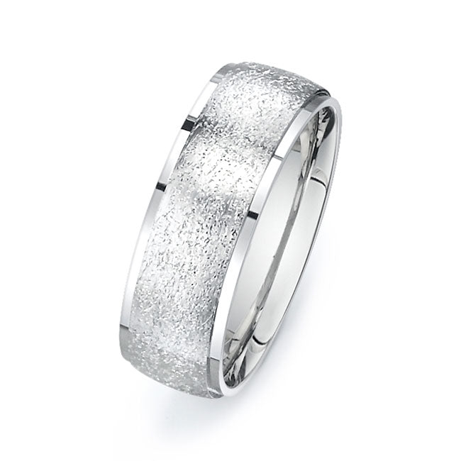 14K White Gold Wedding Band PN00347
