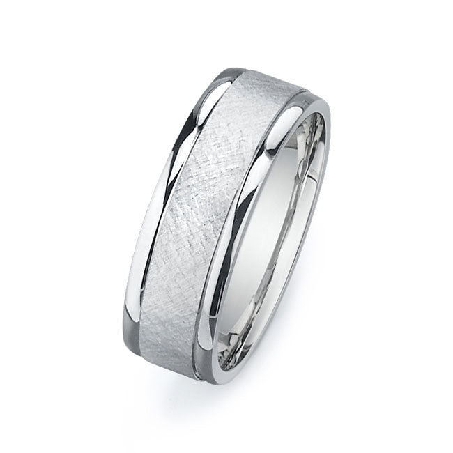 14K White Gold Wedding Band PN00513