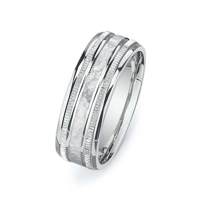 14K White Gold Wedding Band PN00446