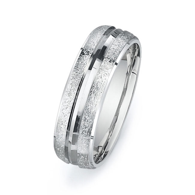 14K White Gold Wedding Band PN00441